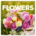 Poznámkový kalendár Kvety 2026