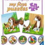 RAVENSBURGER Moje prvé puzzle Zvieracie rodiny 9x2 dielikov