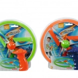 lietajúci disk na naťahovanie – plastový farebný