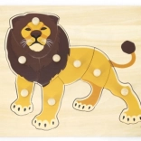 Drevená vkladačka s levom VIGA