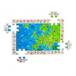 Bigjigs Toys drevené podlahové puzzle mapa Európy – 48 dielikov