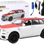 RC auto 1:20 bielo‑červené s diaľkovým ovládaním