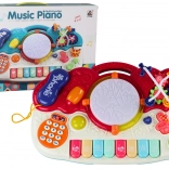 Edukativné hudobné pianko s bubienkom pre deti