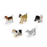 sada plastových psíkov mini zoo 7 cm – 5 ks