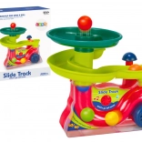 Farebná fontána so šmykľavkou pre loptičky so zvukmi