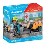 PLAYMOBIL ACTION HEROES stavebný robotník s pneumatickým kladivom