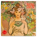 Poznámkový kalendár Alfons Mucha 2026