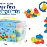 Súprava mäkkých stavebnicových kociek 32 ks s kufríkom