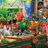 TREFL Puzzle Premium Plus: Čajový čas s rozvernými mačiatkami 1000 dielikov