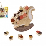 Bino balančná hra veverička z dreva