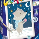 CreArt Klasický obraz jazvec medzi hviezdami