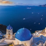 EUROGRAPHICS panoramatické puzzle 1000 dielikov – Santorini, Grécko (Air Pano)