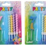 Párty sviečka číslo 7 so štyrmi sviečkami