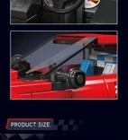 Stavebnica športové auto červené 494 dielikov