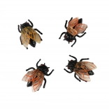 Dekoračné plastové muchy na Halloween 4 ks