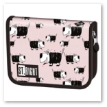 Školský peračník dvojchlopňový ružový BAMBINO so psíkmi