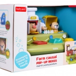 Interaktívne vyskakovacie zvieratká farma pre najmenších