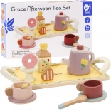 Drevená čajová sada a dezerty pre deti