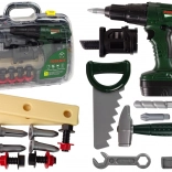 Detská sada náradia s kufríkom a zelenou vŕtačkou na batérie