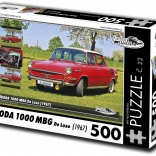 RETRO-AUTA puzzle Škoda 1000 MBG De Luxe 500 dielikov