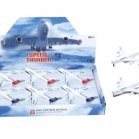 Kovové lietadlo na spätné natiahnutie 14 cm