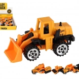 Mini stavebné autá kov/plast 7 cm voľný chod mix druhov