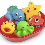 vodné zvieratká do vane v miske, 6 ks