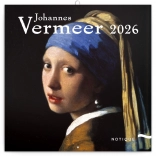 Poznámkový kalendár Johannes Vermeer 2026