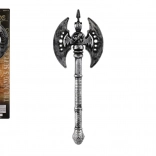 Staroveká plastová sekera 30 cm – strieborná