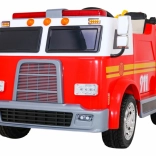 Detské elektrické hasičské auto s vodným delom, megafónom a diaľkovým ovládaním