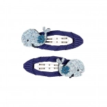 Sponky do vlasov s trblietavou veľrybou - 2 ks