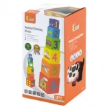 Drevené stavebné kocky pre deti od 12 mesiacov