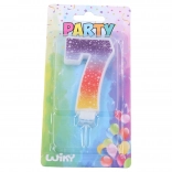 Párty sviečka číslo 7 Hviezdy