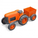 Oranžový traktor s vlečkou od Green Toys