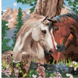 Diamantové maľovanie Konské súznenie 30 × 40 cm