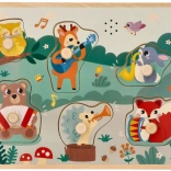 Zvukové puzzle so zvieratkami a hudobnými nástrojmi