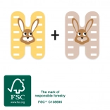 Drevené písmeno H so zajacom