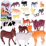 Sada farma so zvieratami – krava, kôň, pes, kačka, 27 dielov