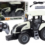 RC traktor 2.4G s diaľkovým ovládaním a zvukovými efektmi – biely