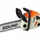 Detská motorová píla s bezpečnostnými okuliarmi