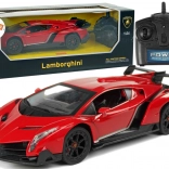 Pretekárske auto R/C 1:24 Lamborghini Veneno červené s LED svetlami