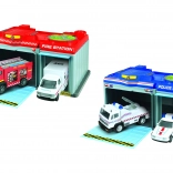 Prenosná stanica s 2 kovovými autami