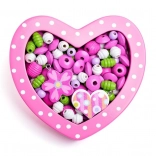 Korálky na navliekanie sada Srdiečko