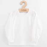 detské bavlnené tričko s dlhým rukávom New Baby Kindergarten biele
