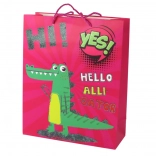 Papierová darčeková taška ružová 41,5 × 30 × 12 cm