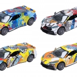 Kovové auto 12 cm s otváracími dverami a spätným natiahnutím