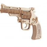 Woodcraft drevené 3D puzzle revolver