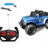 RC auto 1:16 modré s nárazníkom a tlmičmi