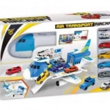 Plastové rozkladacie lietadlo s autíčkami a helikoptérou