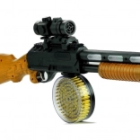 Interaktívna hračka puška AK 868-1 so zvukovými a svetelnými efektmi